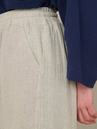 Aran - Hemp Organic Cotton Double Weave Wide Leg Trousers - Forgotten Tribes