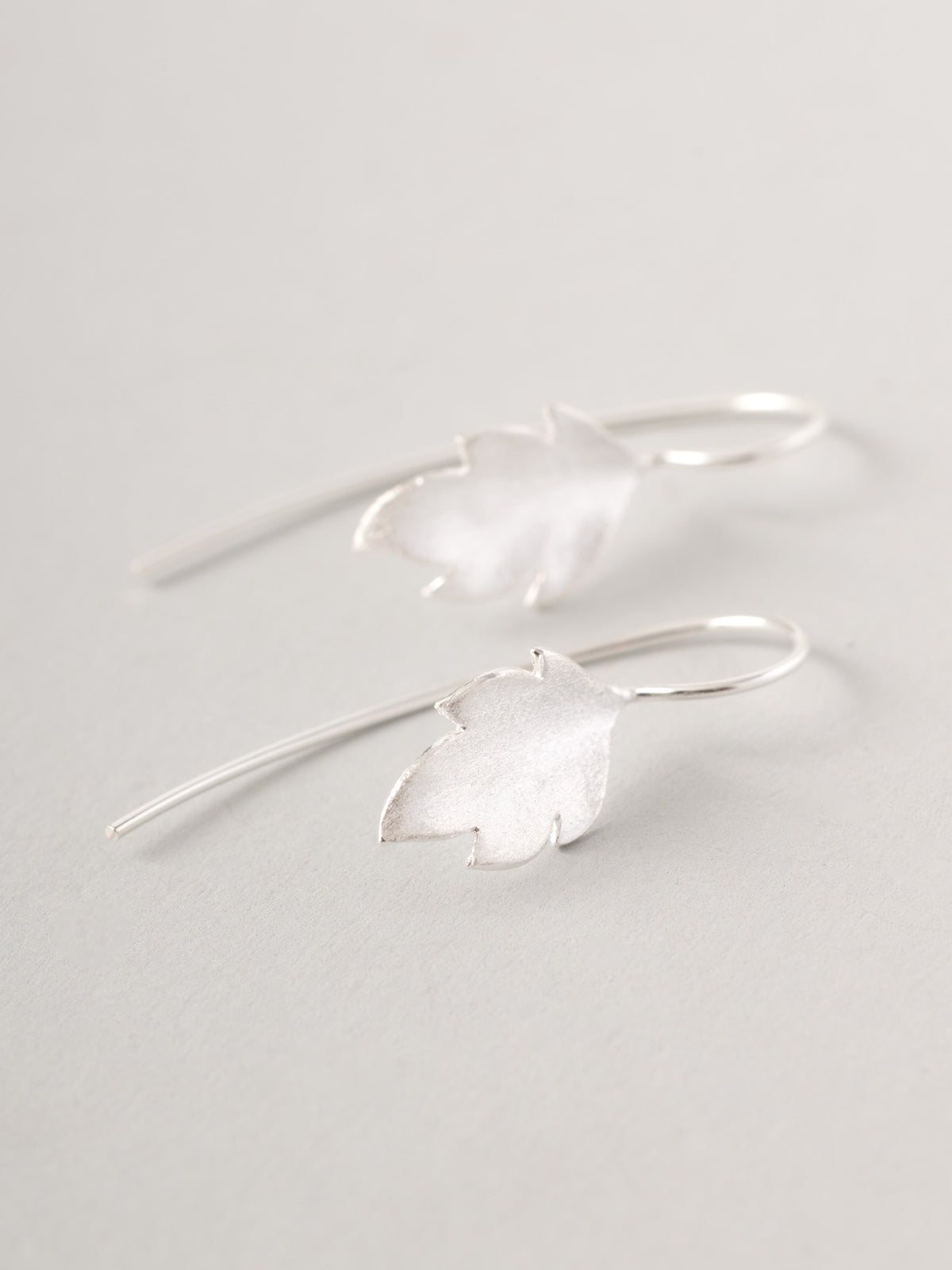 Sterling Silver Small Leaf Earrings - Forgotten Tribes