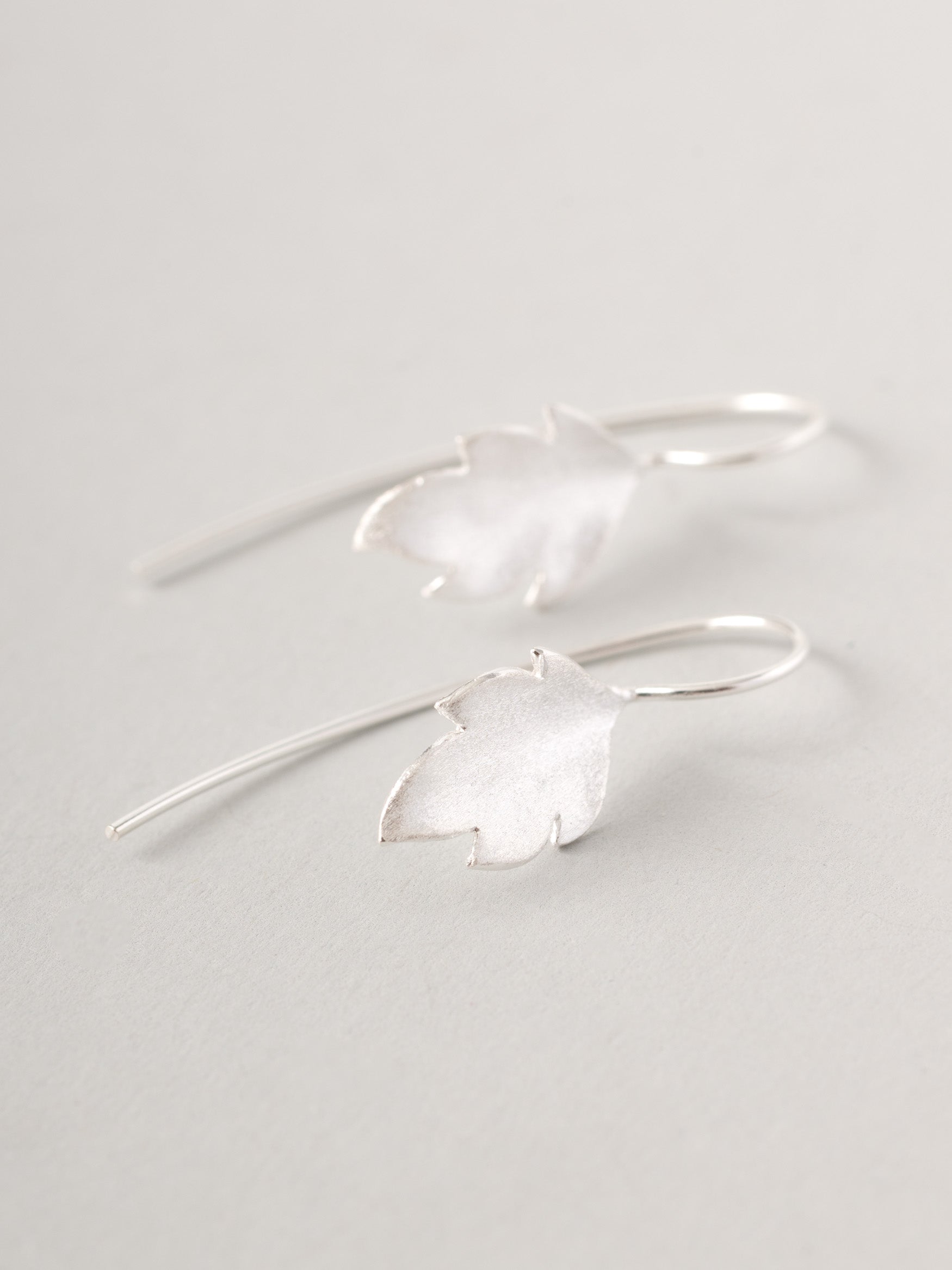 Sterling Silver Small Leaf Earrings - Forgotten Tribes