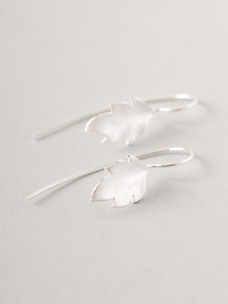 Sterling Silver Small Leaf Earrings - Forgotten Tribes