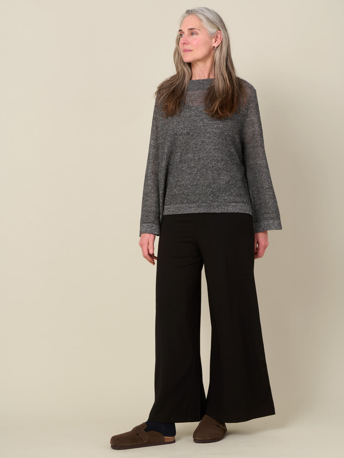 Hainan - Linen Cotton Honeycomb Stitch Knitted Long Sleeve Top - Forgotten Tribes