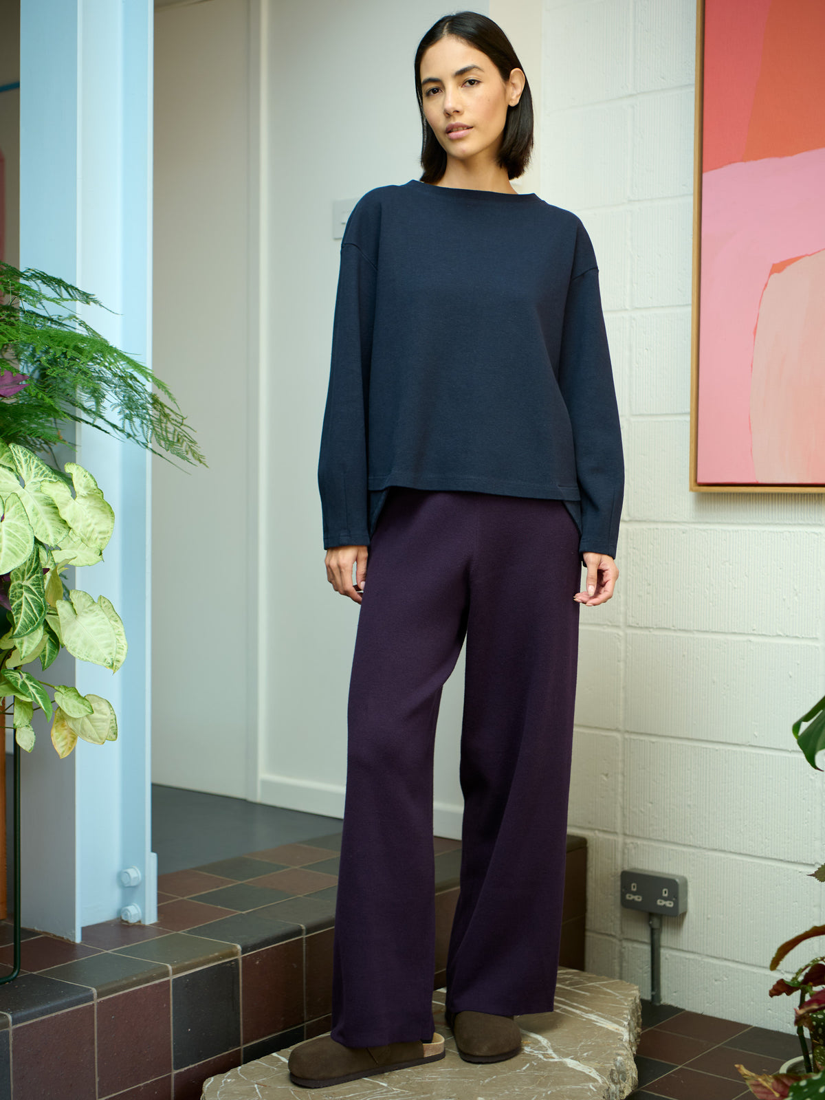 Futuna - Hemp Organic Cotton Interlock Top with Wrap Around Hem - Forgotten Tribes