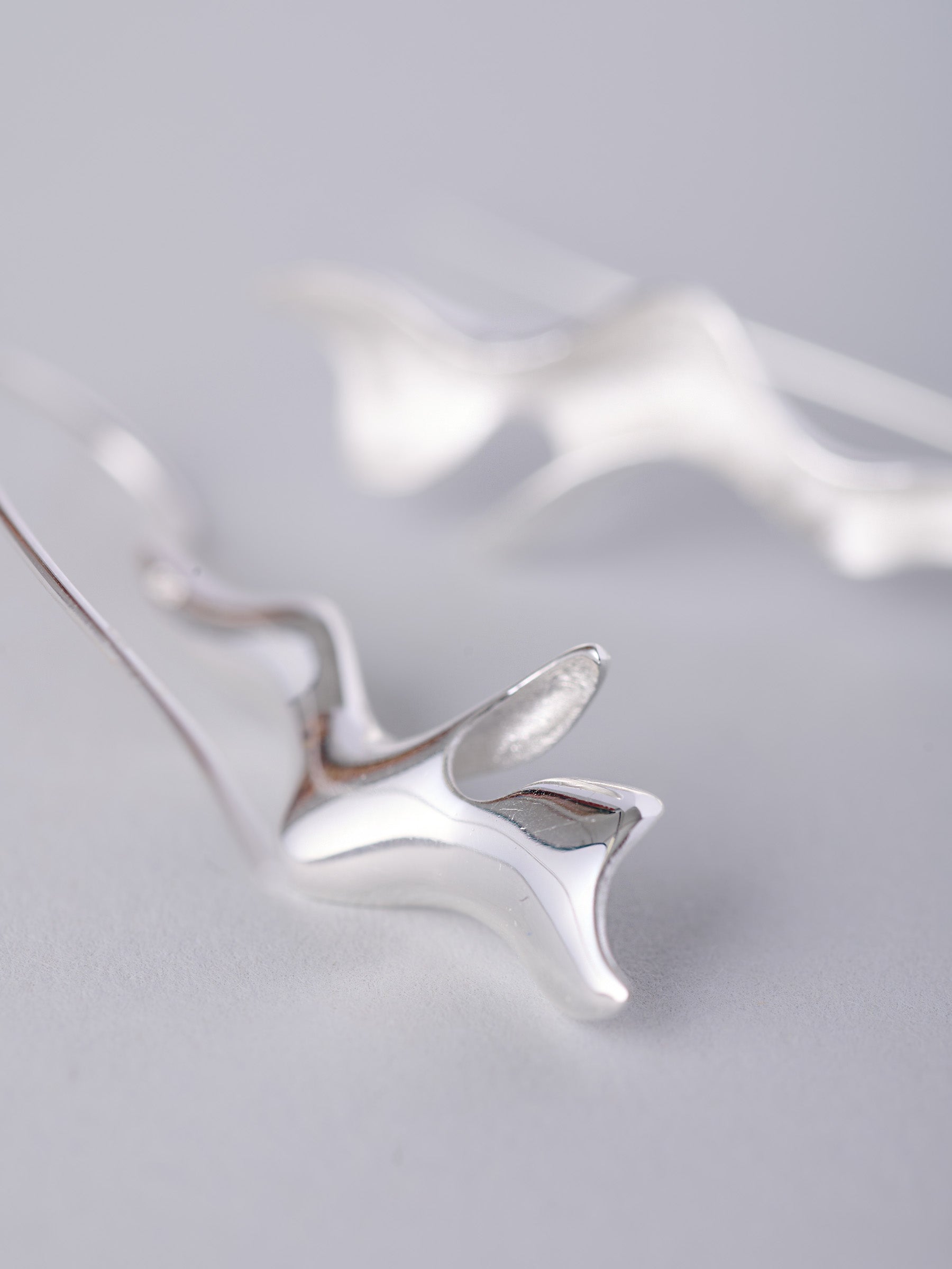 Sterling Silver Falling Leaf Earrings - Forgotten Tribes