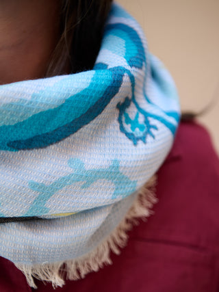 Fine Indian Cotton Print Scarf