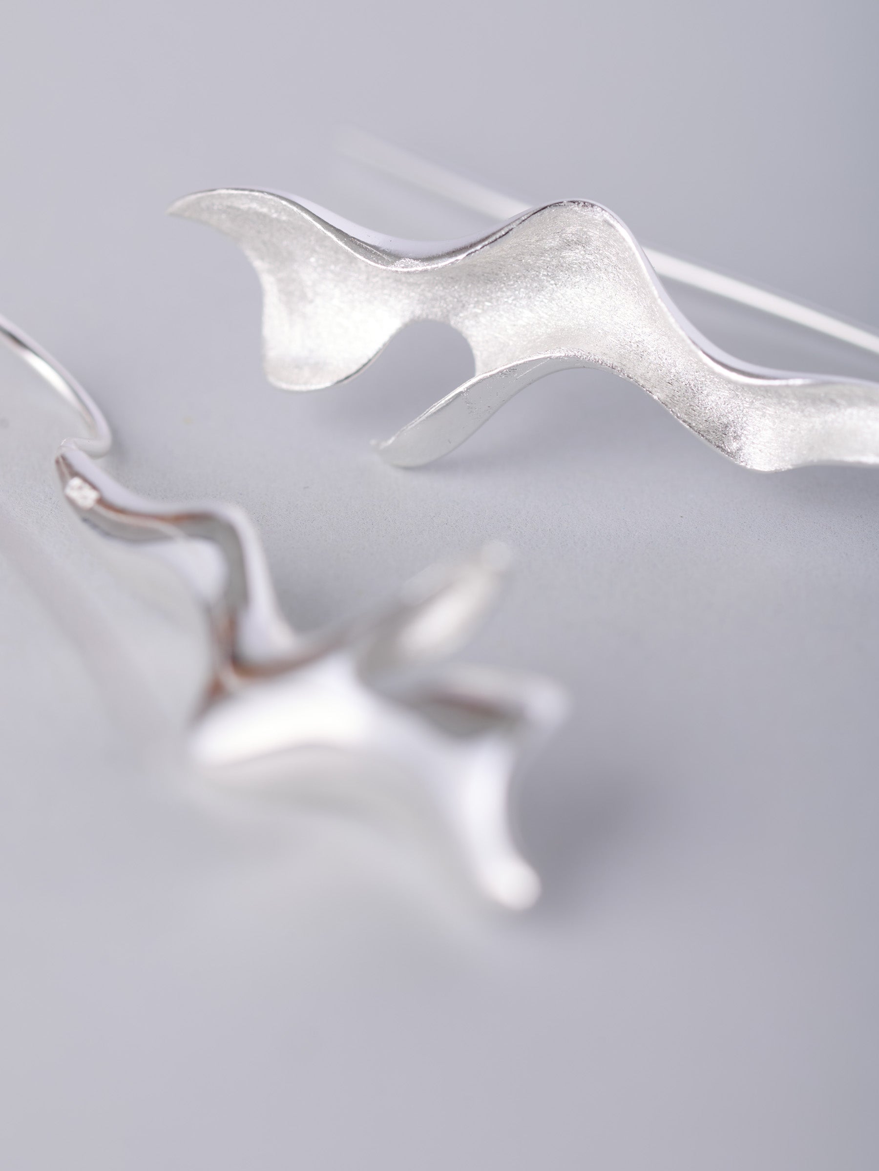 Sterling Silver Falling Leaf Earrings - Forgotten Tribes