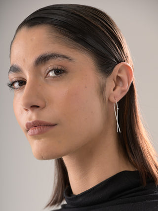 Sterling Silver Twist Line Earrings - Forgotten Tribes