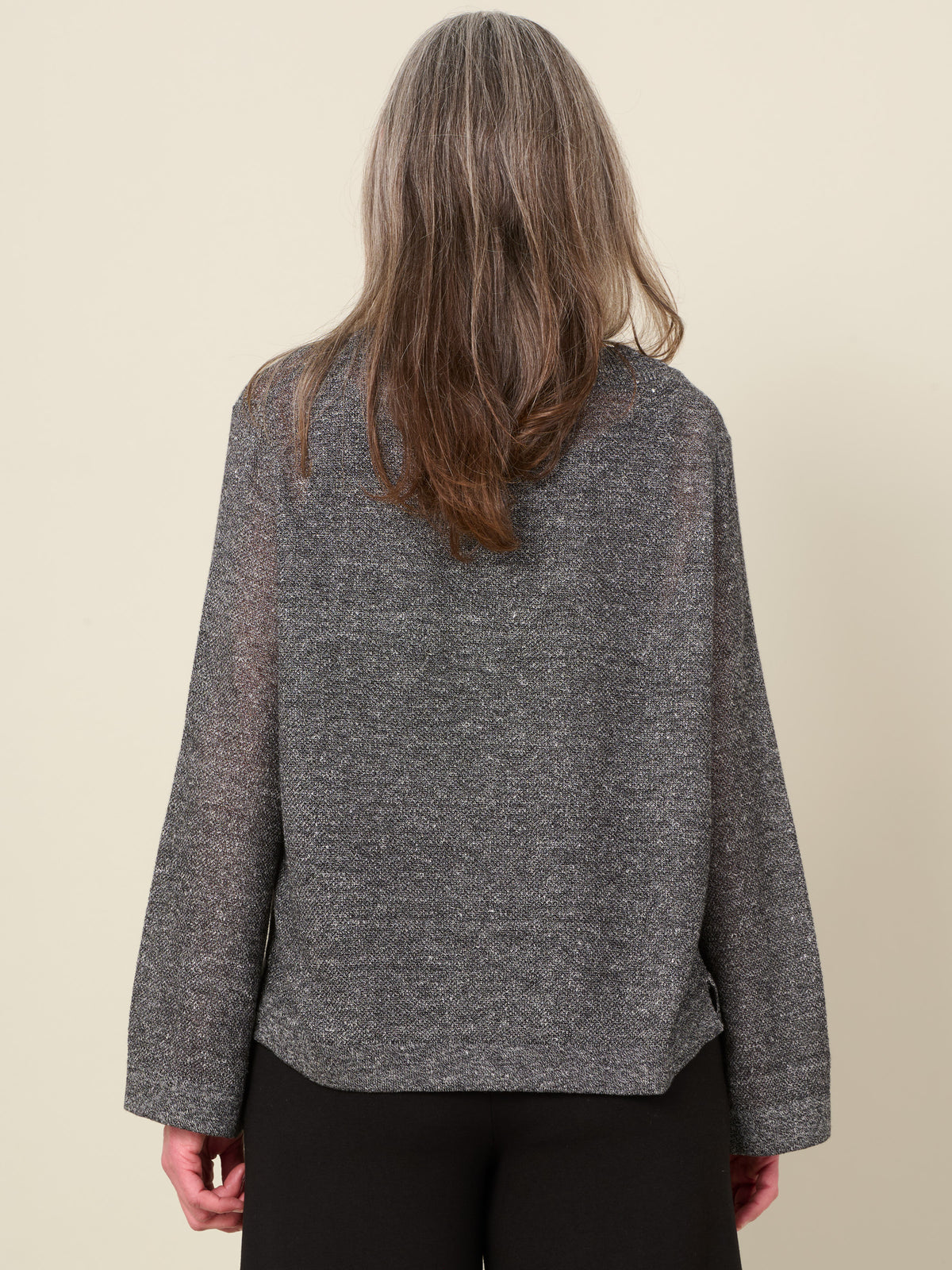 Hainan - Linen Cotton Honeycomb Stitch Knitted Long Sleeve Top - Forgotten Tribes