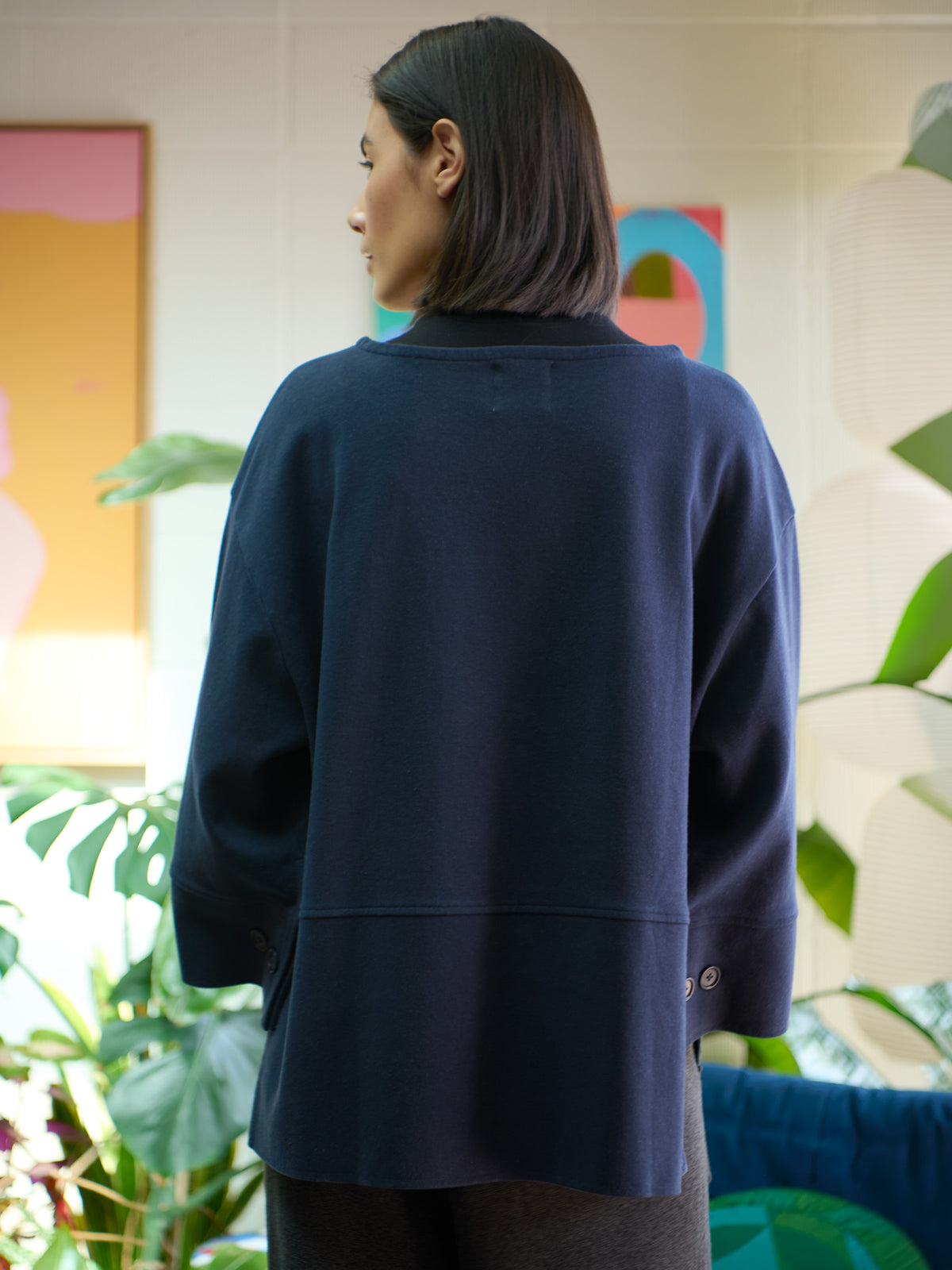 Noshiro - Hemp Organic Cotton Interlock Boat Neck Top - Forgotten Tribes