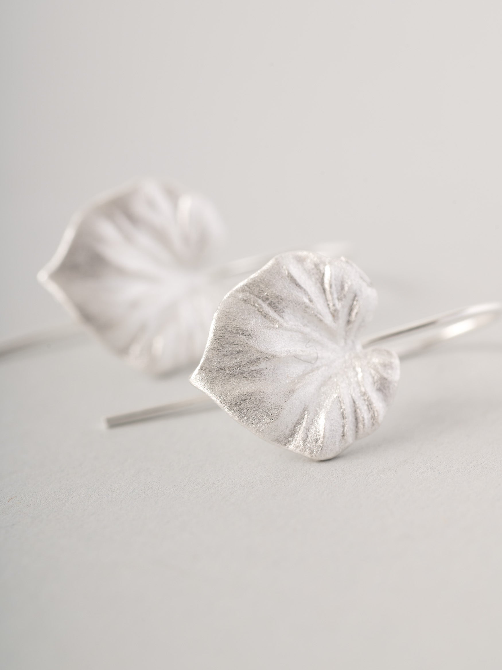 Sterling Silver Monstera Leaf Earrings