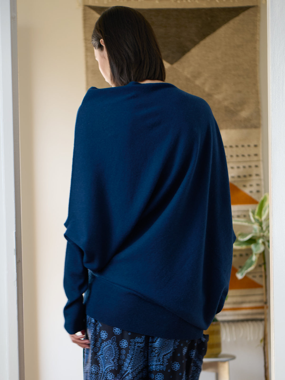 Yuna - Merino Wool Bamboo Blend Asymmetric Draped Jumper - Forgotten Tribes