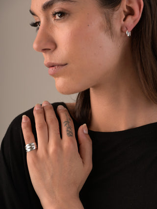 Sterling Silver Textured Ring - Forgotten Tribes