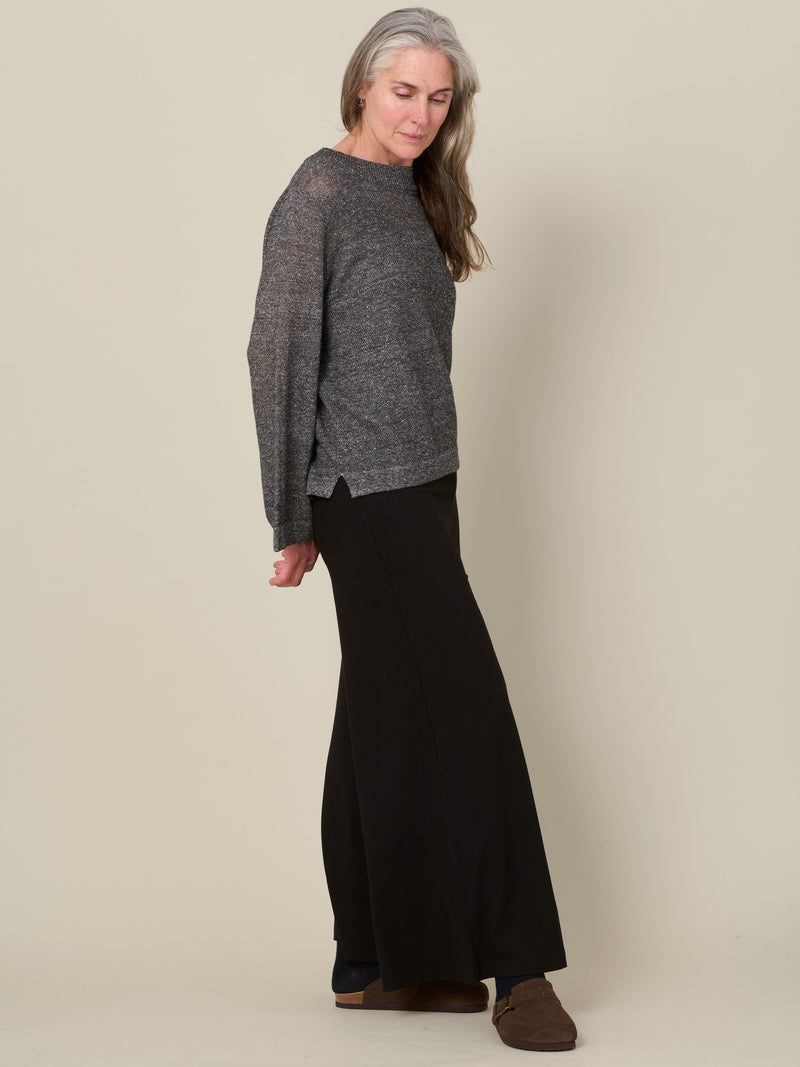 Hainan - Linen Cotton Honeycomb Stitch Knitted Long Sleeve Top - Forgotten Tribes