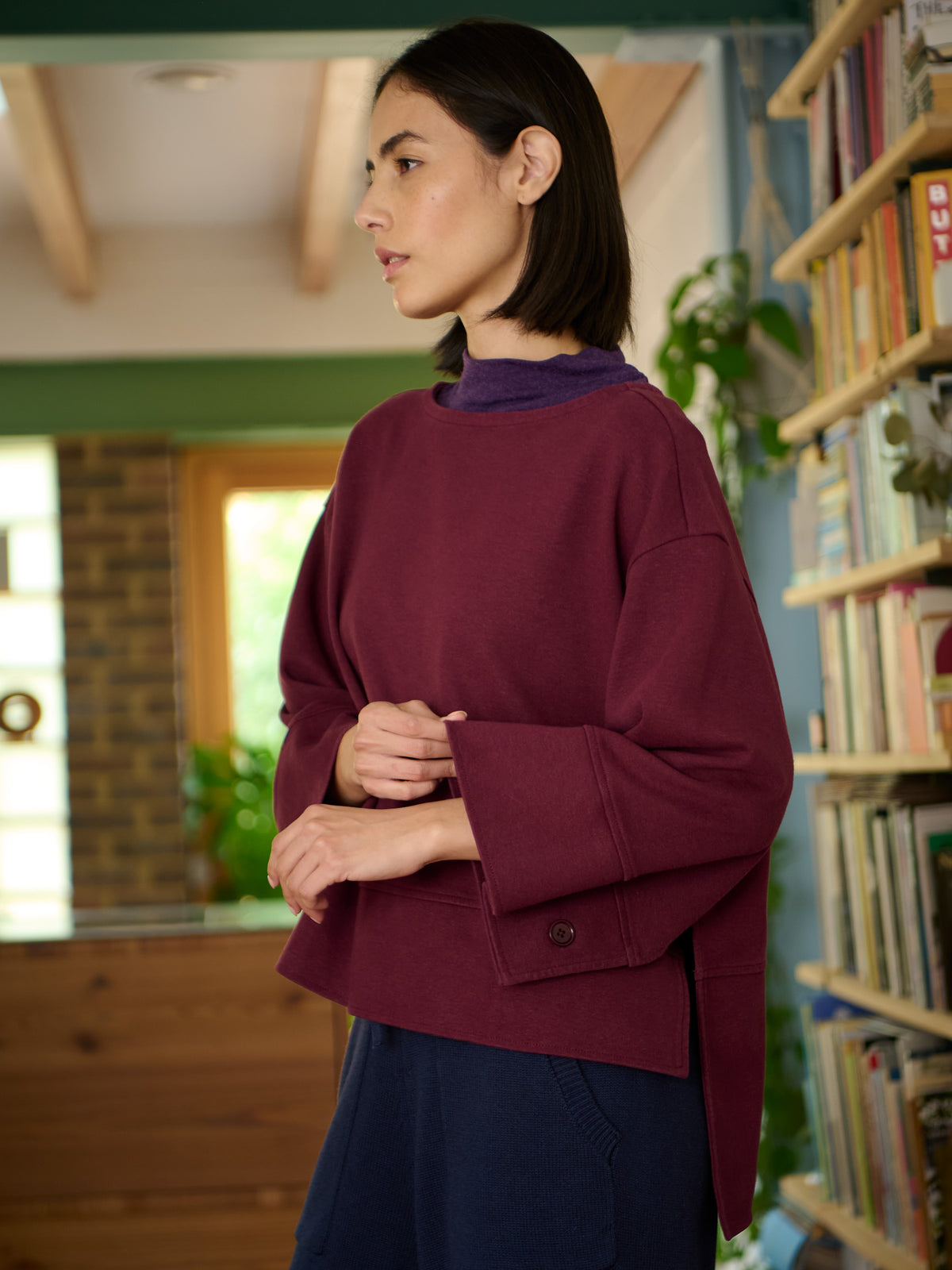 Noshiro - Hemp Organic Cotton Interlock Boat Neck Top - Forgotten Tribes
