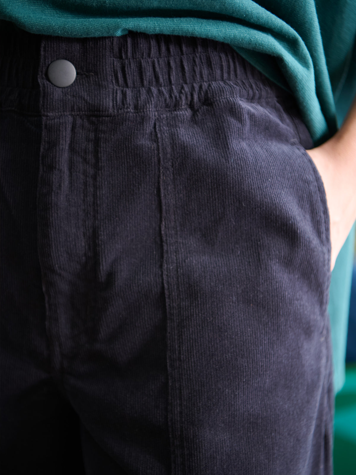 Kami - Organic Cotton Needlecord Straight Leg Trousers - Forgotten Tribes
