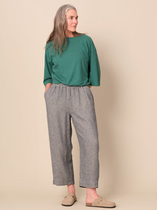 Aran - Hemp Organic Cotton Double Weave Wide Leg Trousers - Forgotten Tribes