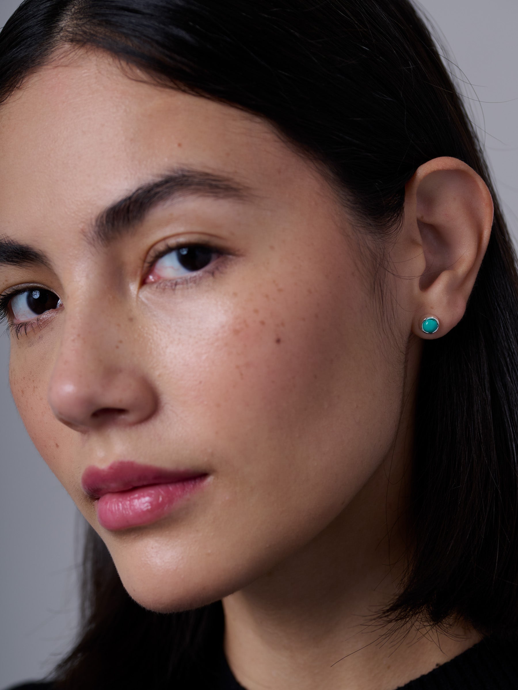Sterling Silver Turquoise Gemstone Stud Earrings - Forgotten Tribes