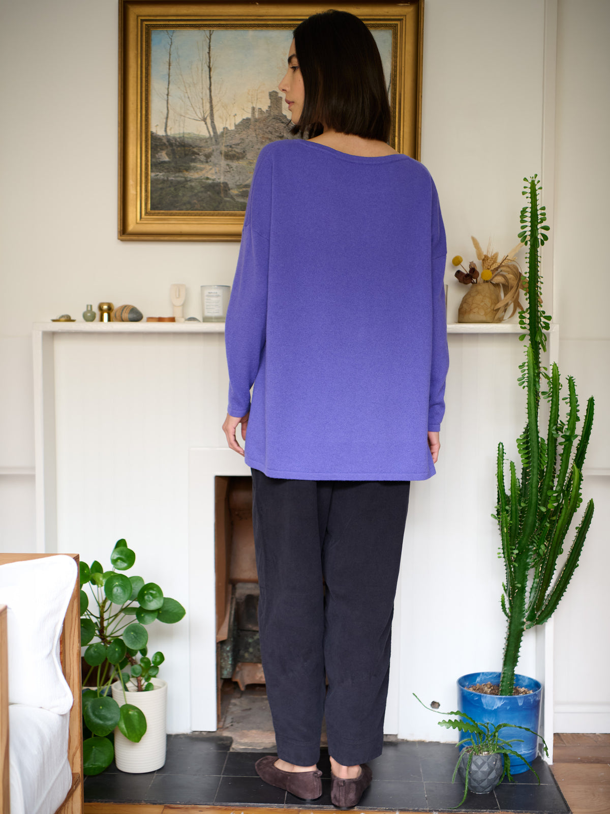 Meira - Merino Wool Bamboo Blend Fine Knit Jumper with Side Slits - Forgotten Tribes