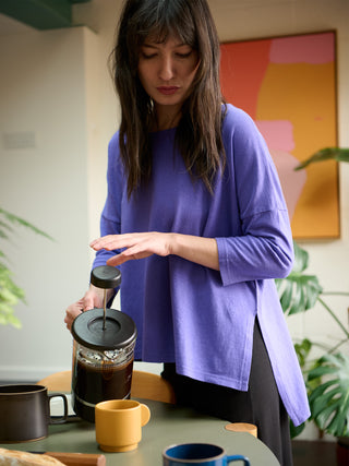 Gaya - Hemp Organic Cotton Cropped Sleeve T-Shirt - Forgotten Tribes