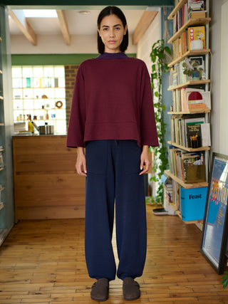 Noshiro - Hemp Organic Cotton Interlock Boat Neck Top - Forgotten Tribes