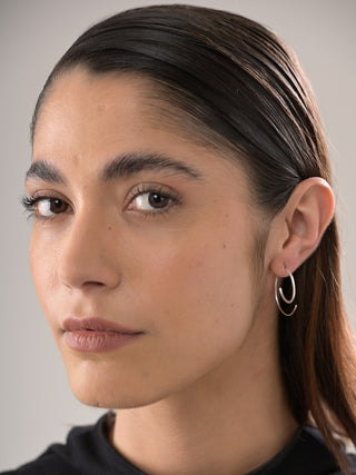 Sterling Silver Thread Through Swirl Earrings - Forgotten Tribes