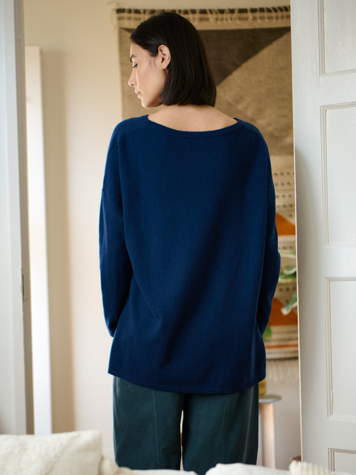 Meira - Merino Wool Bamboo Blend Fine Knit Jumper with Side Slits - Forgotten Tribes