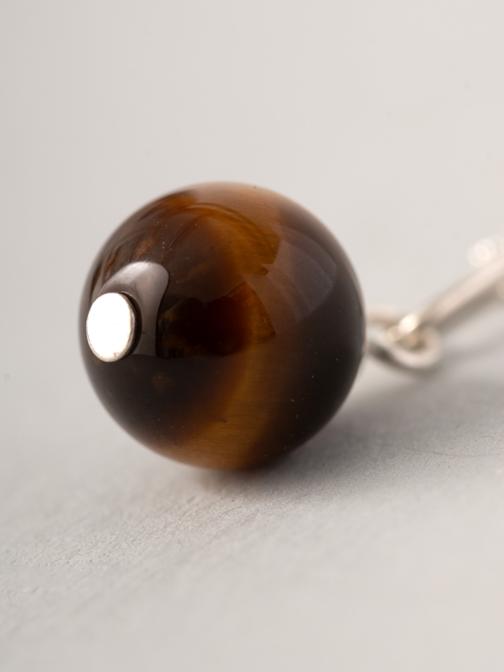 Sterling Silver Tiger-Eye Pendant Necklace