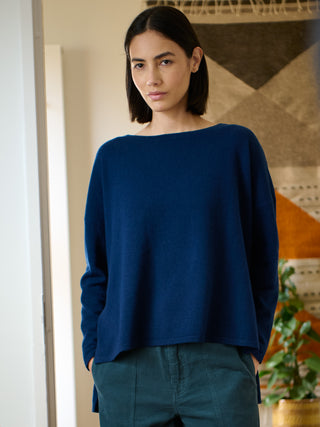Meira - Merino Wool Bamboo Blend Fine Knit Jumper with Side Slits - Forgotten Tribes