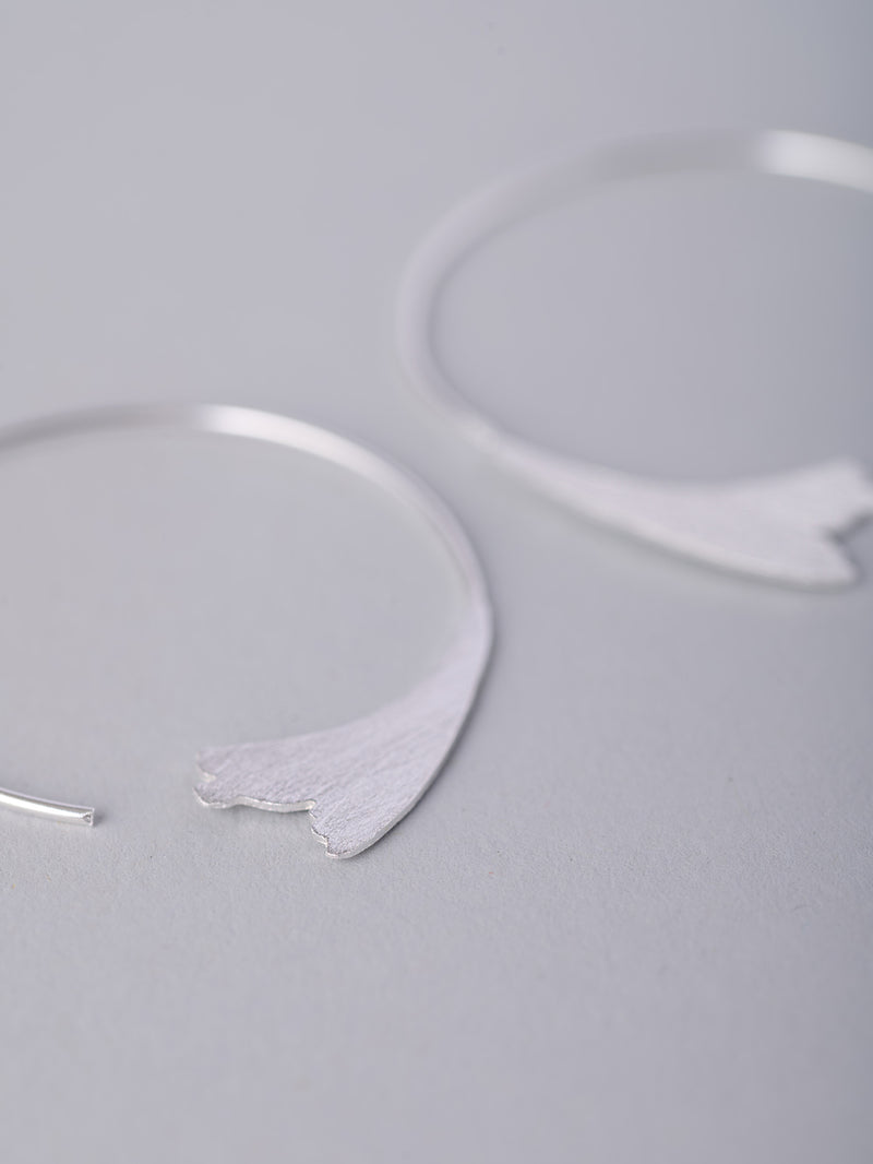 Sterling Silver Lily Hoop Earrings - Forgotten Tribes