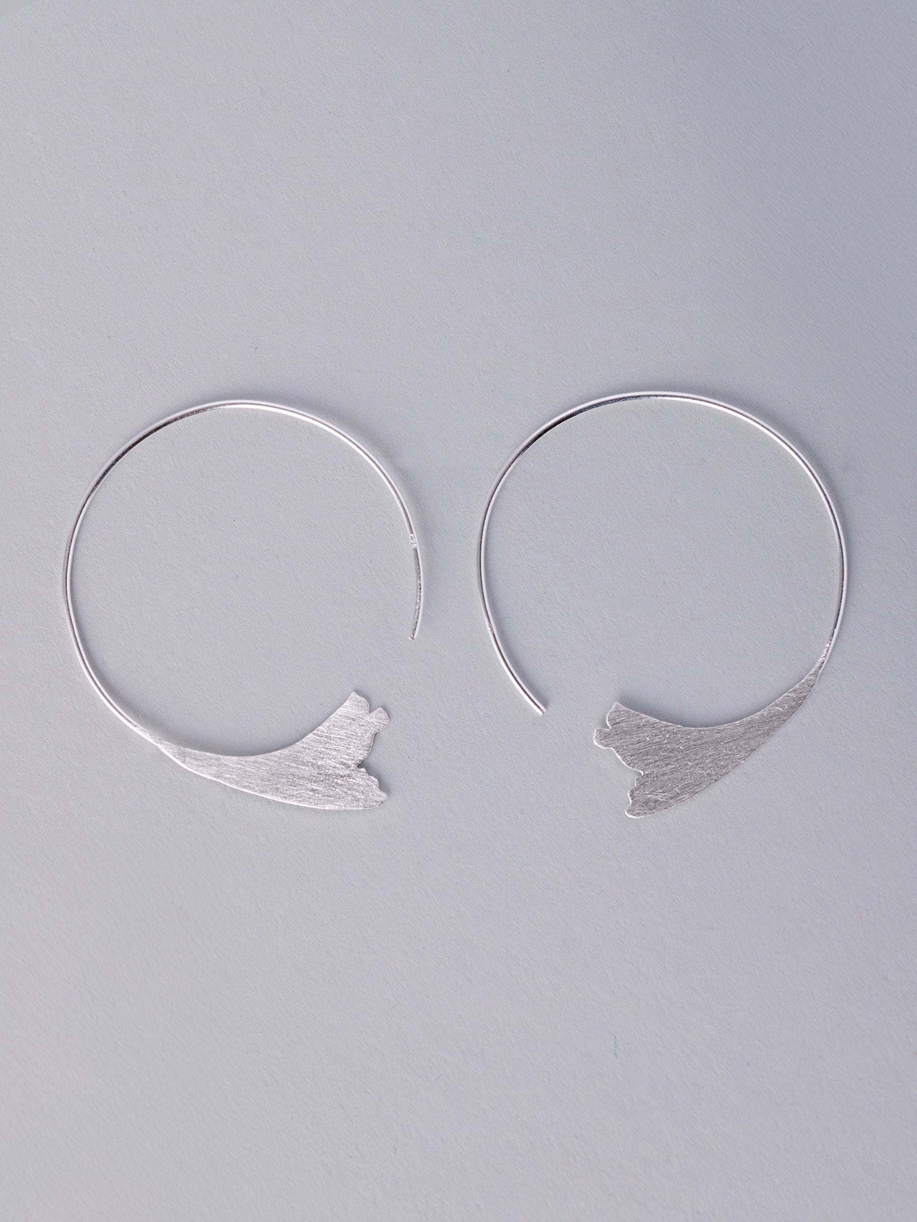 Sterling Silver Lily Hoop Earrings - Forgotten Tribes