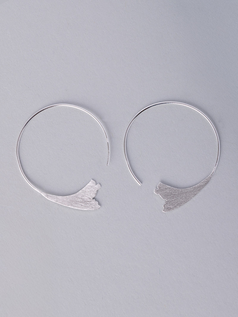 Sterling Silver Lily Hoop Earrings - Forgotten Tribes