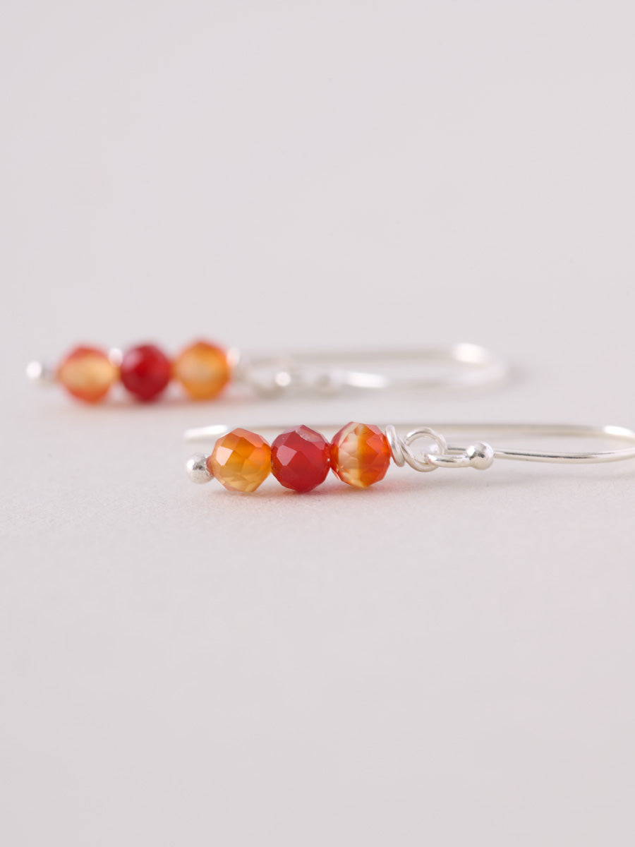Three Beads Drop Earrings - Forgotten Tribes