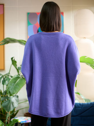 Mizumi - Merino Wool Bamboo Blend Oversized Jumper with Curved Back