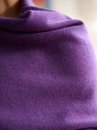 Yuna - Merino Wool Bamboo Blend Asymmetric Draped Jumper