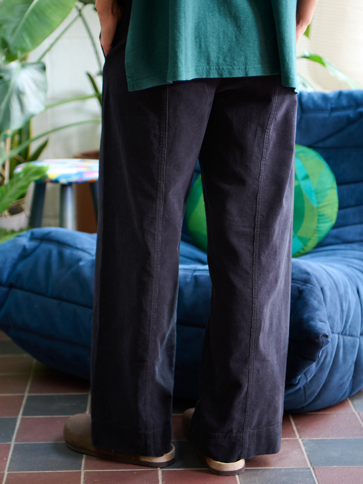 Kami - Organic Cotton Needlecord Straight Leg Trousers - Forgotten Tribes