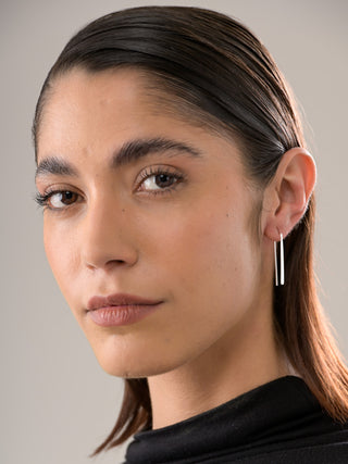 Sterling Silver Thread Through Bar Earrings - Forgotten Tribes