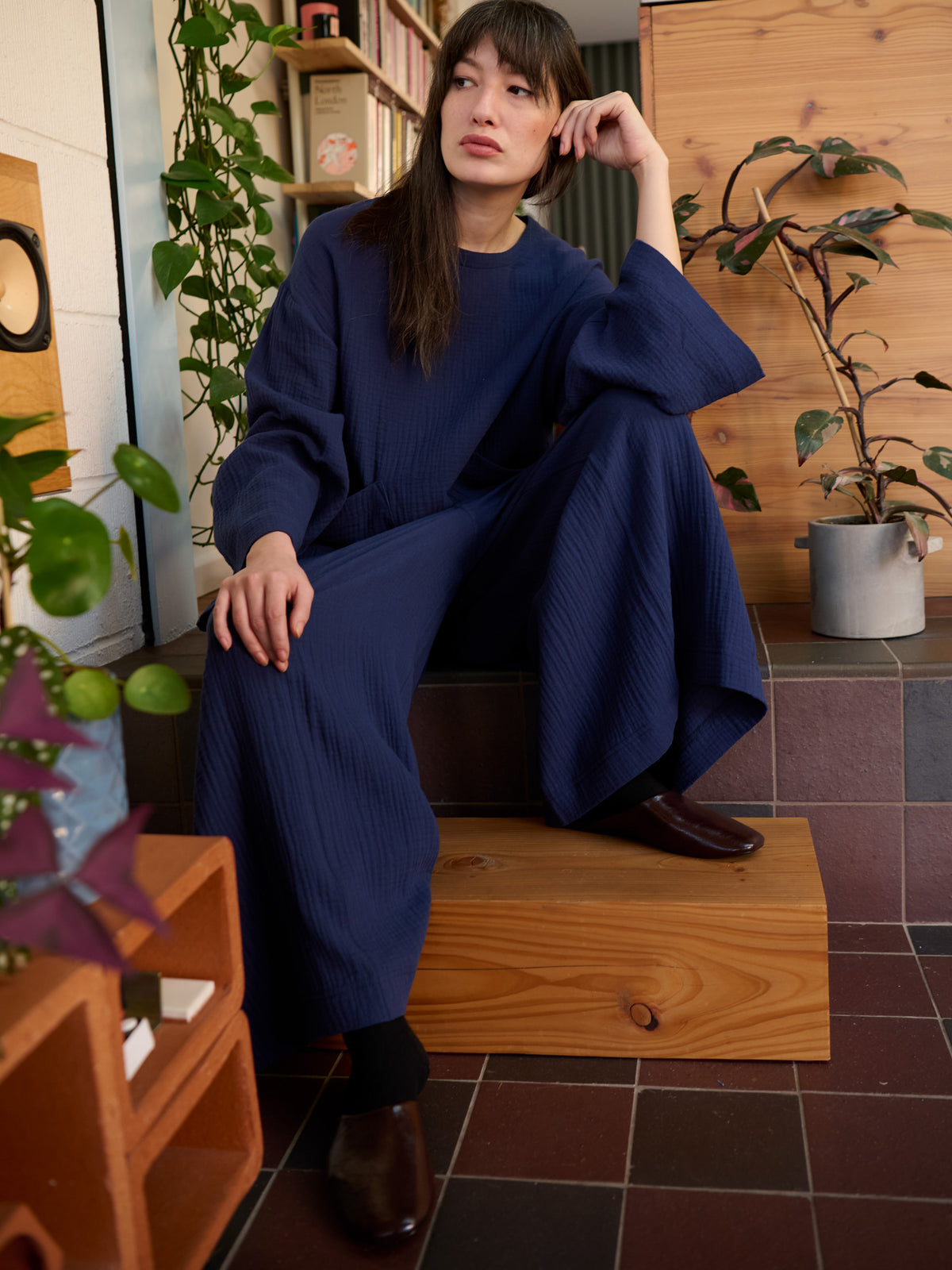 Rokko - Cotton Gauze Wide Leg Trousers - Forgotten Tribes