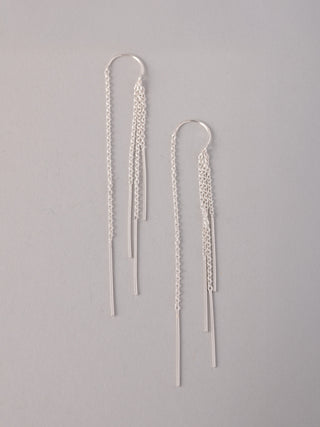 Sterling Silver Drape Chain Earrings - Forgotten Tribes