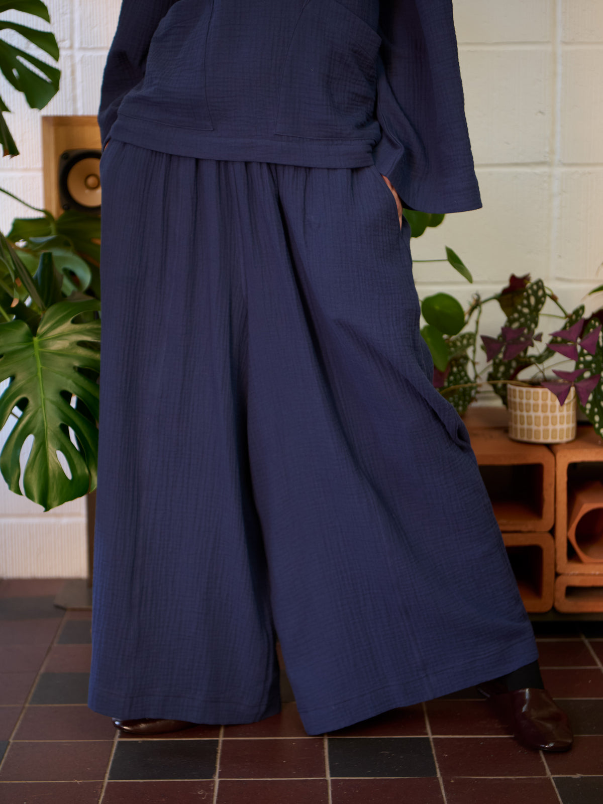 Rokko - Cotton Gauze Wide Leg Trousers - Forgotten Tribes