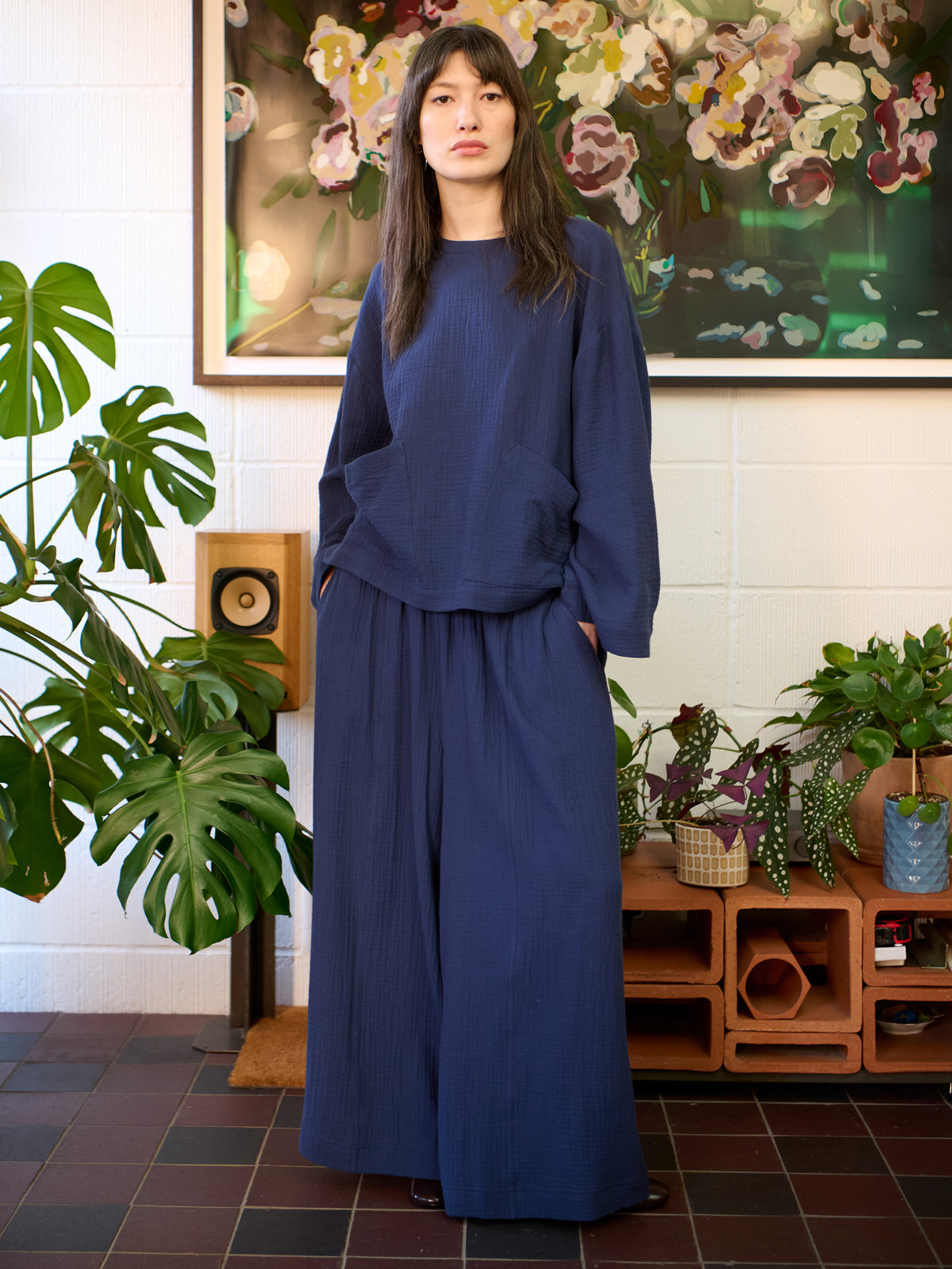 Rokko - Cotton Gauze Wide Leg Trousers - Forgotten Tribes
