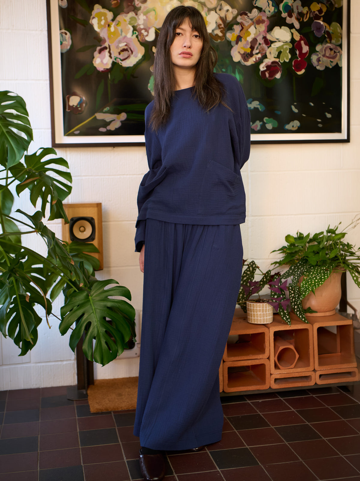 Rokko - Cotton Gauze Wide Leg Trousers - Forgotten Tribes