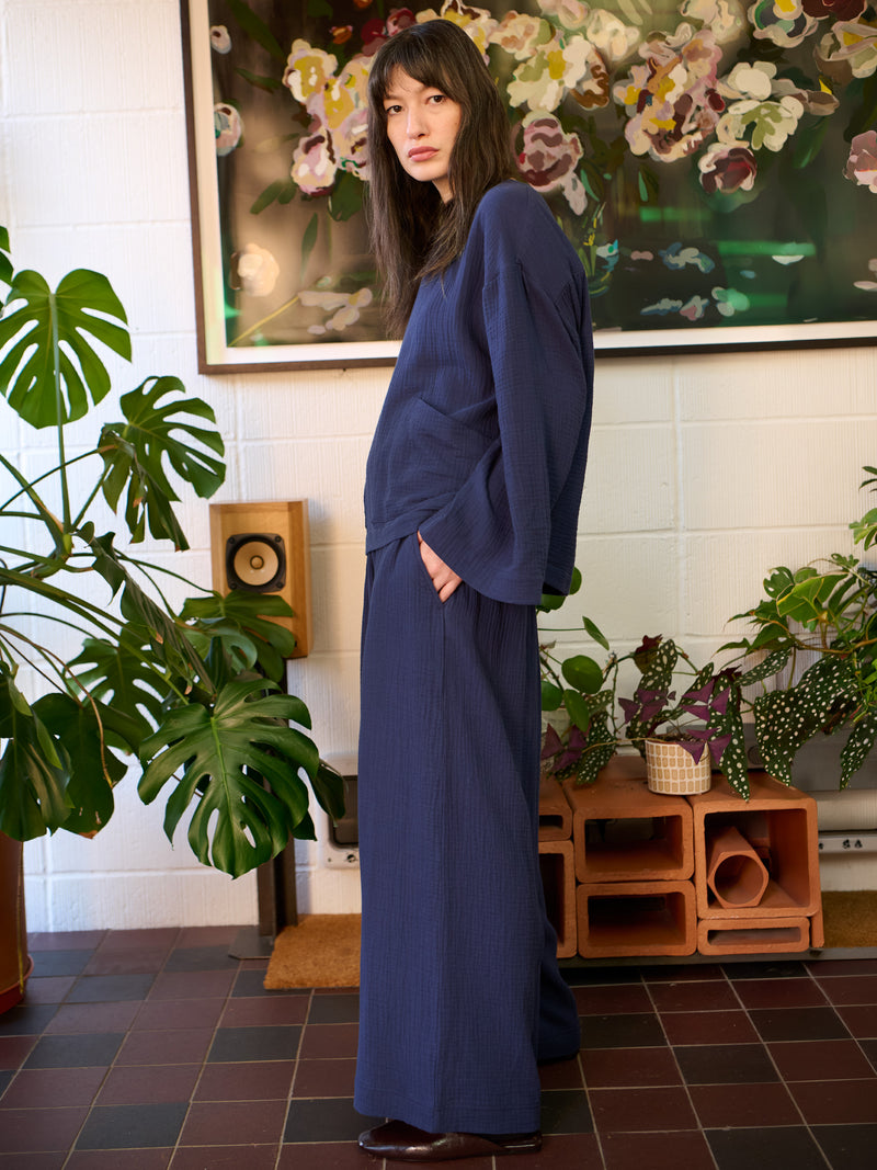 ZANDORA - Cotton Gauze Wide Sleeve Top - Forgotten Tribes