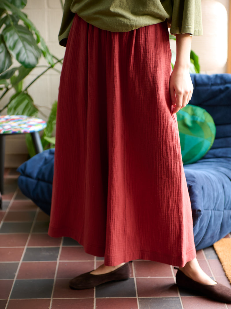 Rokko - Cotton Gauze Wide Leg Trousers - Forgotten Tribes