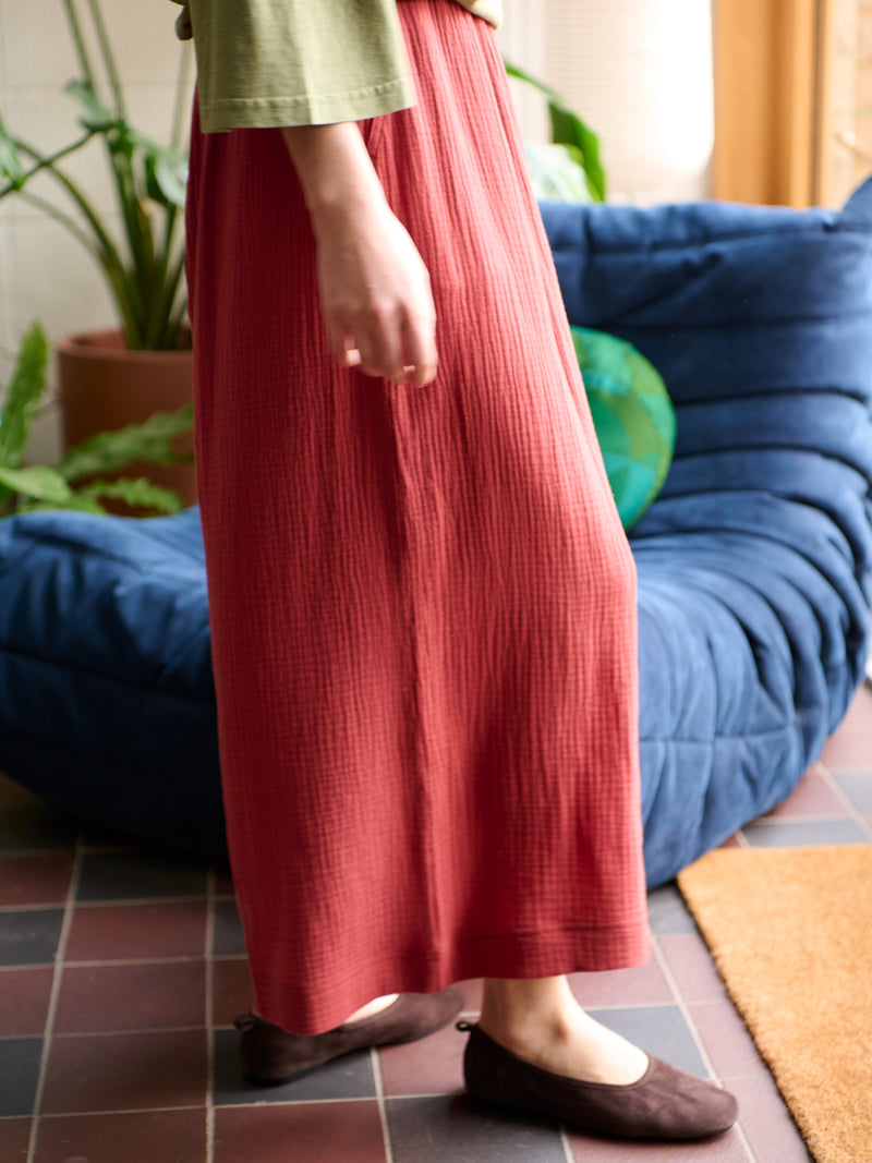Rokko - Cotton Gauze Wide Leg Trousers - Forgotten Tribes