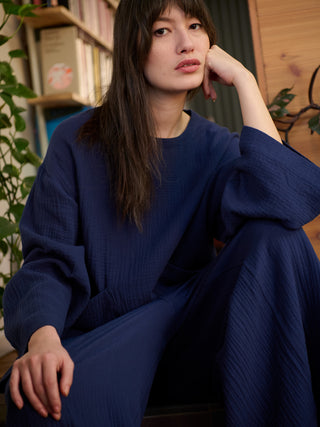 ZANDORA - Cotton Gauze Wide Sleeve Top - Forgotten Tribes