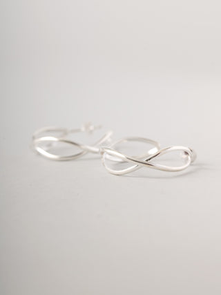 Sterling Silver Loose Wave Hoop Earrings - Forgotten Tribes