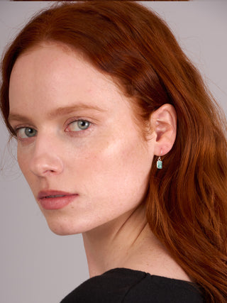 Sterling Silver Gemstone Square Drop Earrings - Forgotten Tribes