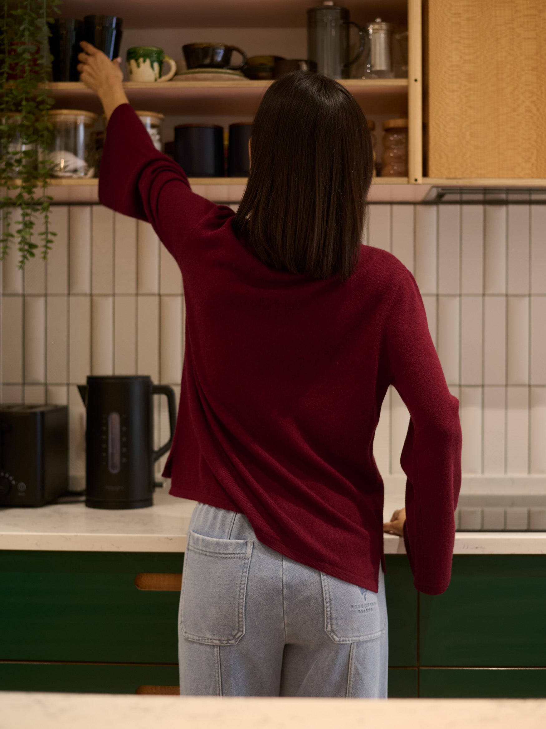 Elba - Merino Wool Bamboo Blend Sweater - Cordovan - Forgotten Tribes