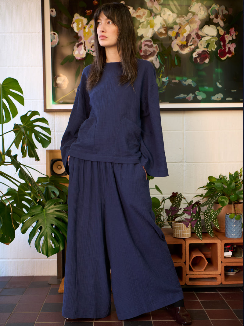 ZANDORA - Cotton Gauze Wide Sleeve Top - Forgotten Tribes