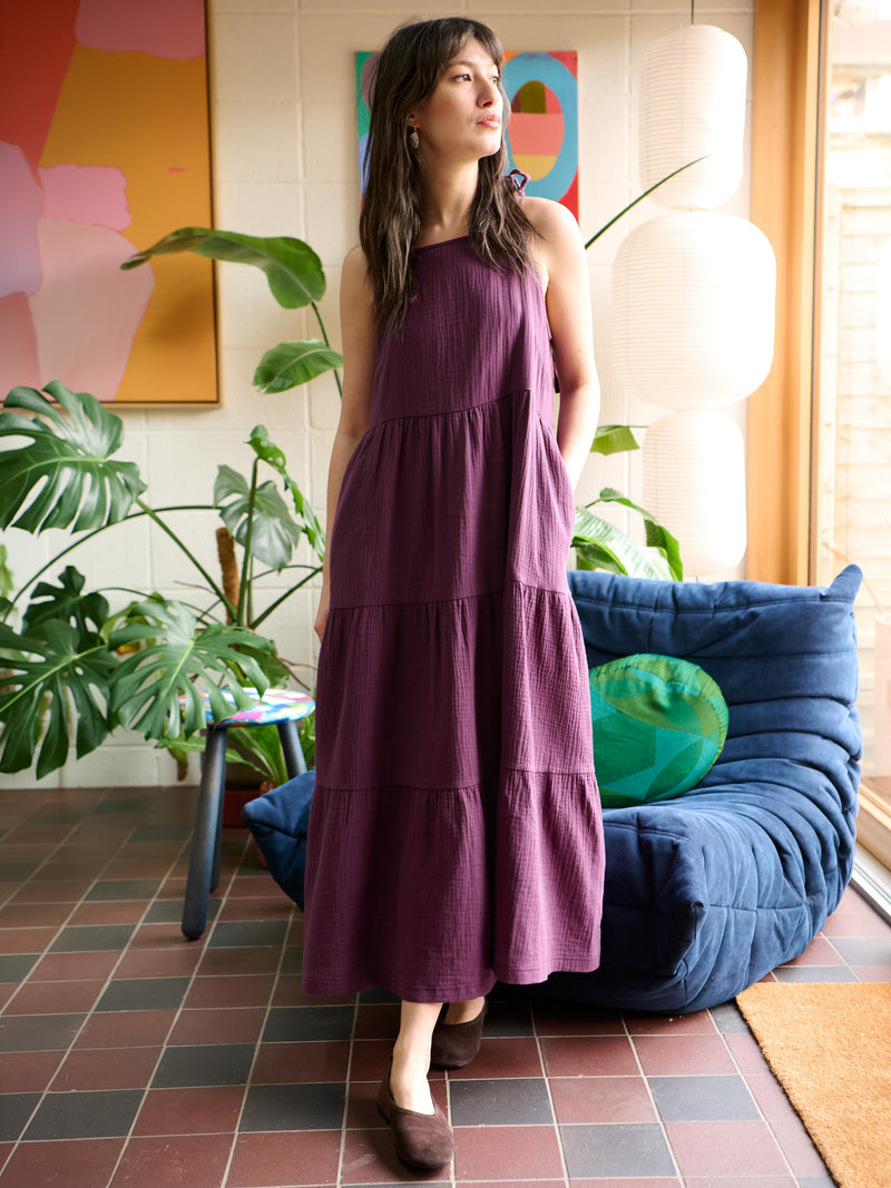 IZU - Cotton Gauze Tiered Dress - Forgotten Tribes