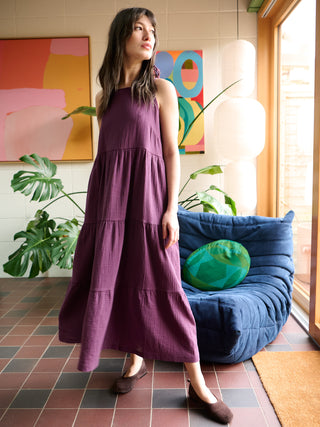 IZU - Cotton Gauze Tiered Dress - Forgotten Tribes